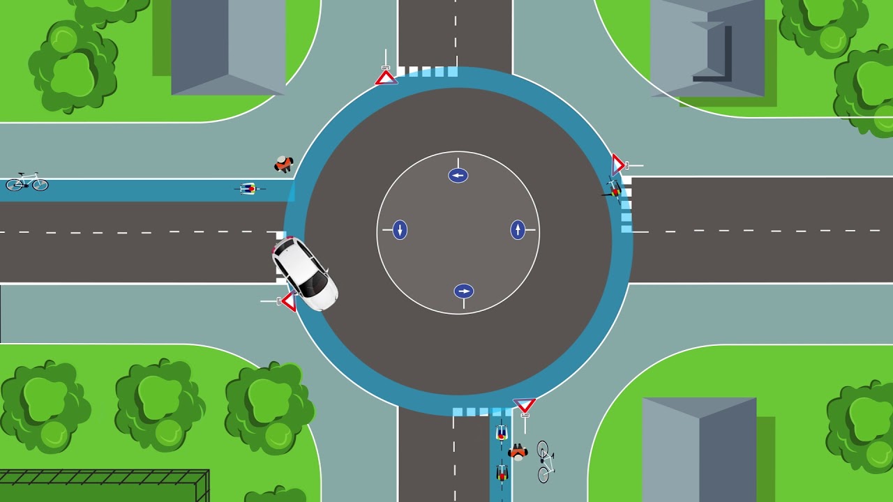 Savoir Rouler A Vélo : Accompagnateur carrefour giratoire