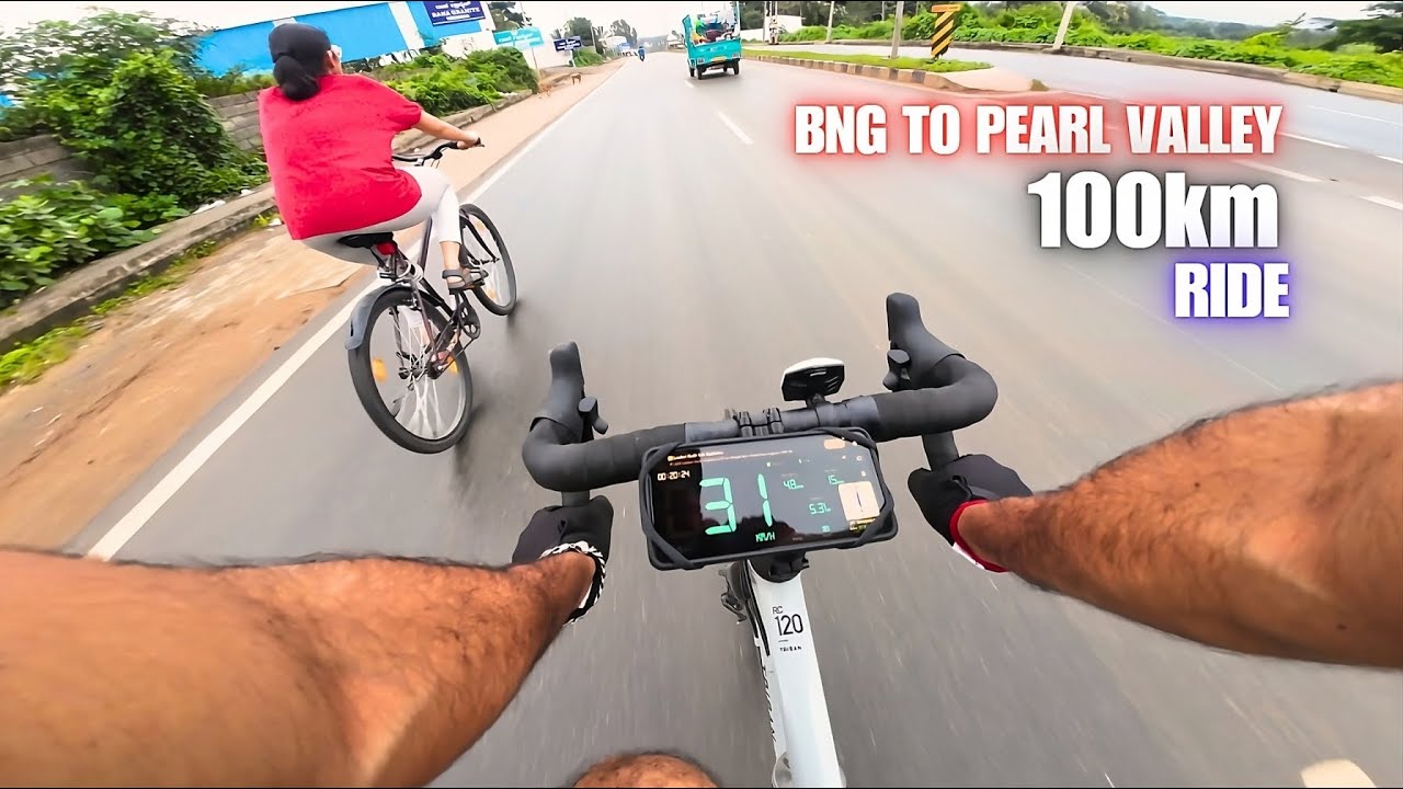Bangalore to Pearl valley | 100km Cycle Ride | Triban rc 120 | Long Ride |