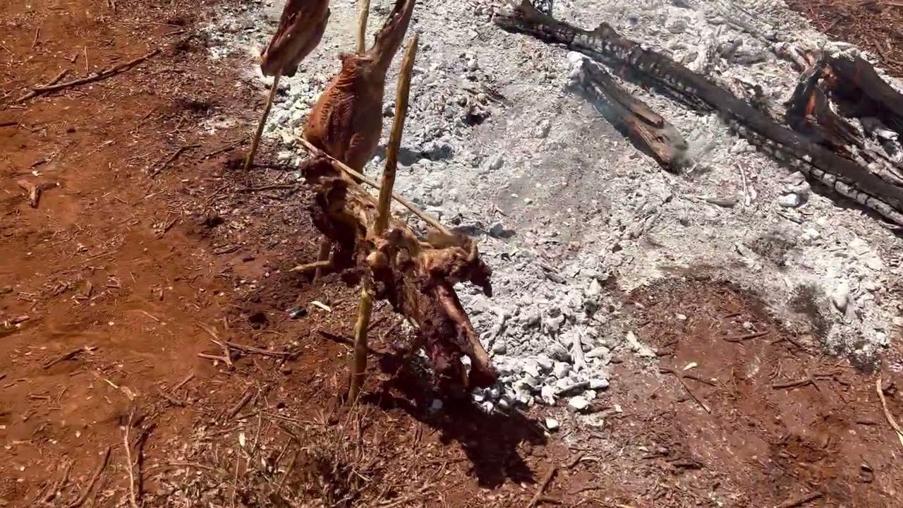 Maasai Traditional Way Of Roasting Goat Meat - Mbuzi Nyama Choma In The Middle Of Bush Barbecue Epic