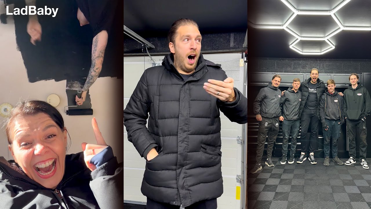 Surprising Dad with his Dream Car Garage 😱💙