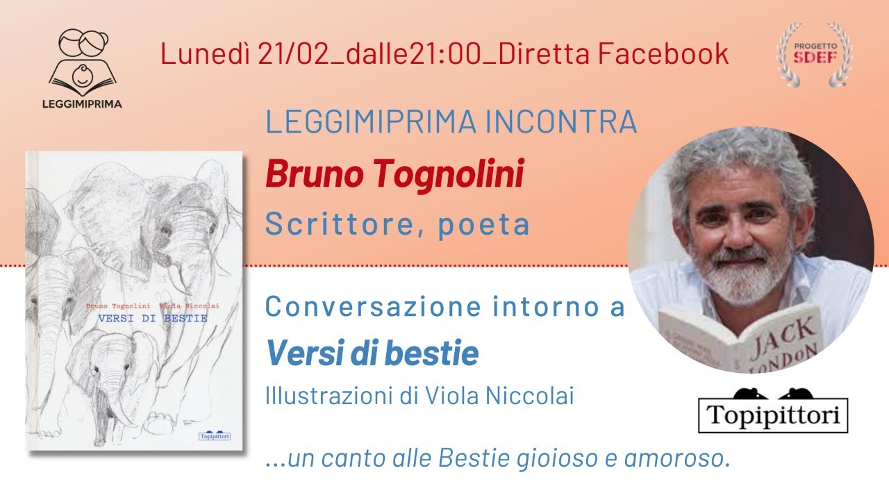 Bruno Tognolini presenta Versi di Bestie, Topipittori_Diretta Facebook