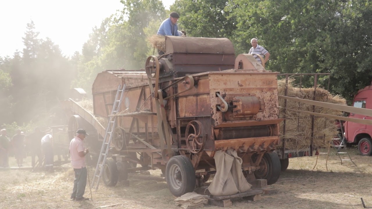 3 Cuisses Mon Canard - F&ecirc;te des Battages - working threshing machine