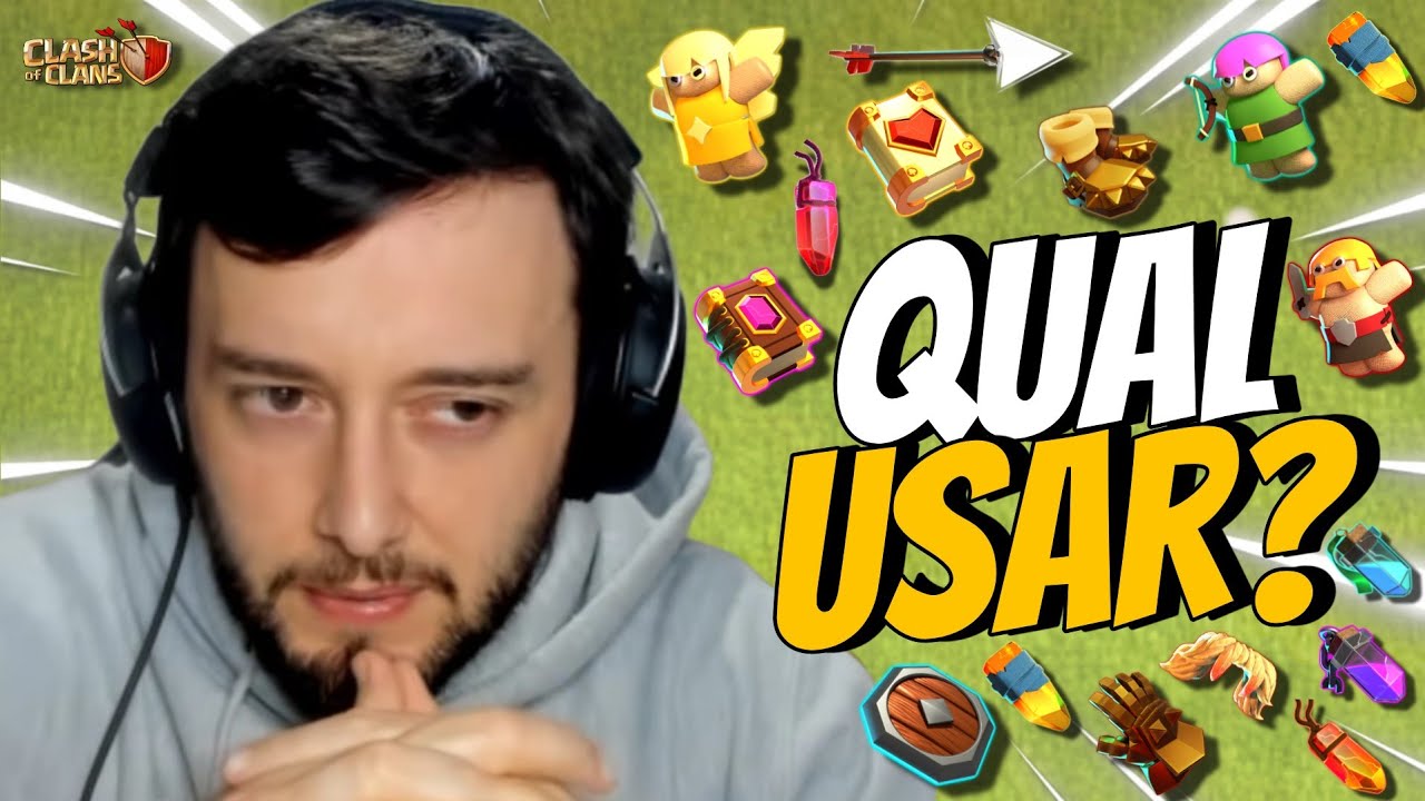 QUAIS OS EQUIPAMENTOS MAIS FORTES PRA CADA HEROI DO CLASH OF CLANS !