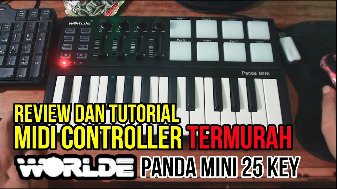 REVIEW DAN TUTORIAL MIDI CONTROLLER WORLDE PANDA MINI (With Sub)