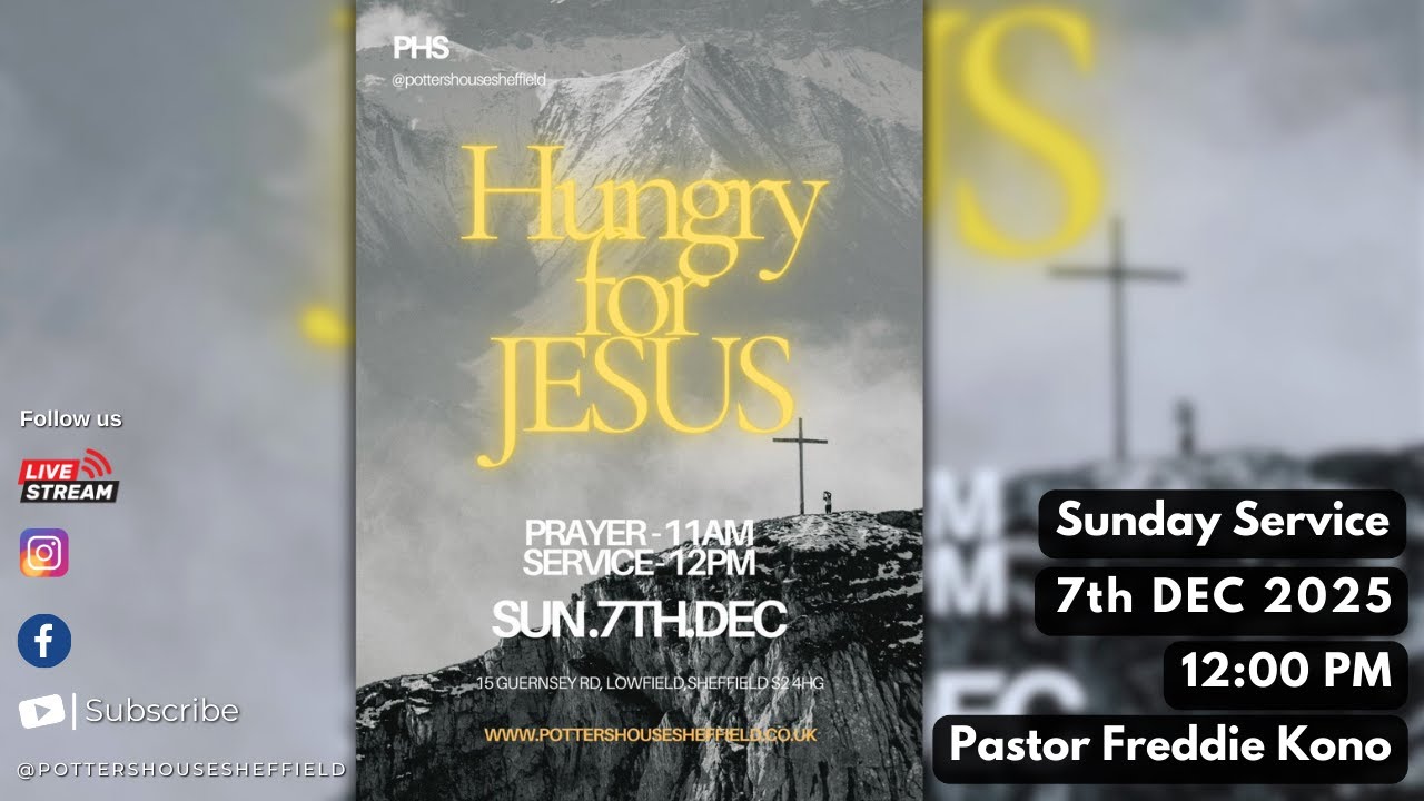 Hungry for Jesus | Pastor Freddie Kono | 7th December 2025 | 12:00 PM