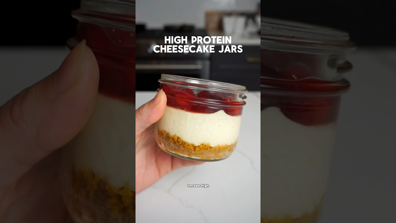 High protein cheesecake jars that ACTUALLY TASTE GOOD 🍒😋