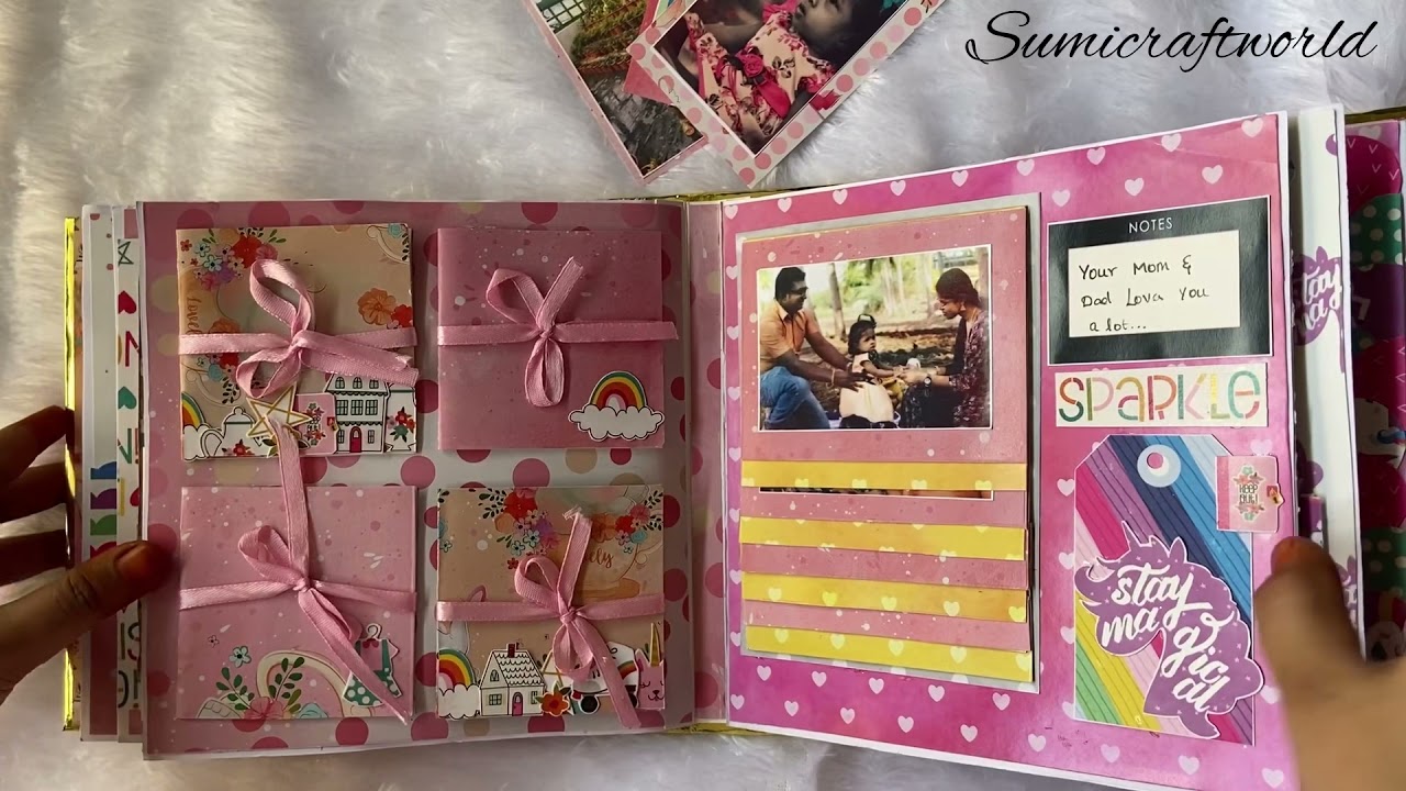 Baby journal album❤️/ 1 year monthwise album/ Baby girl scrapbook