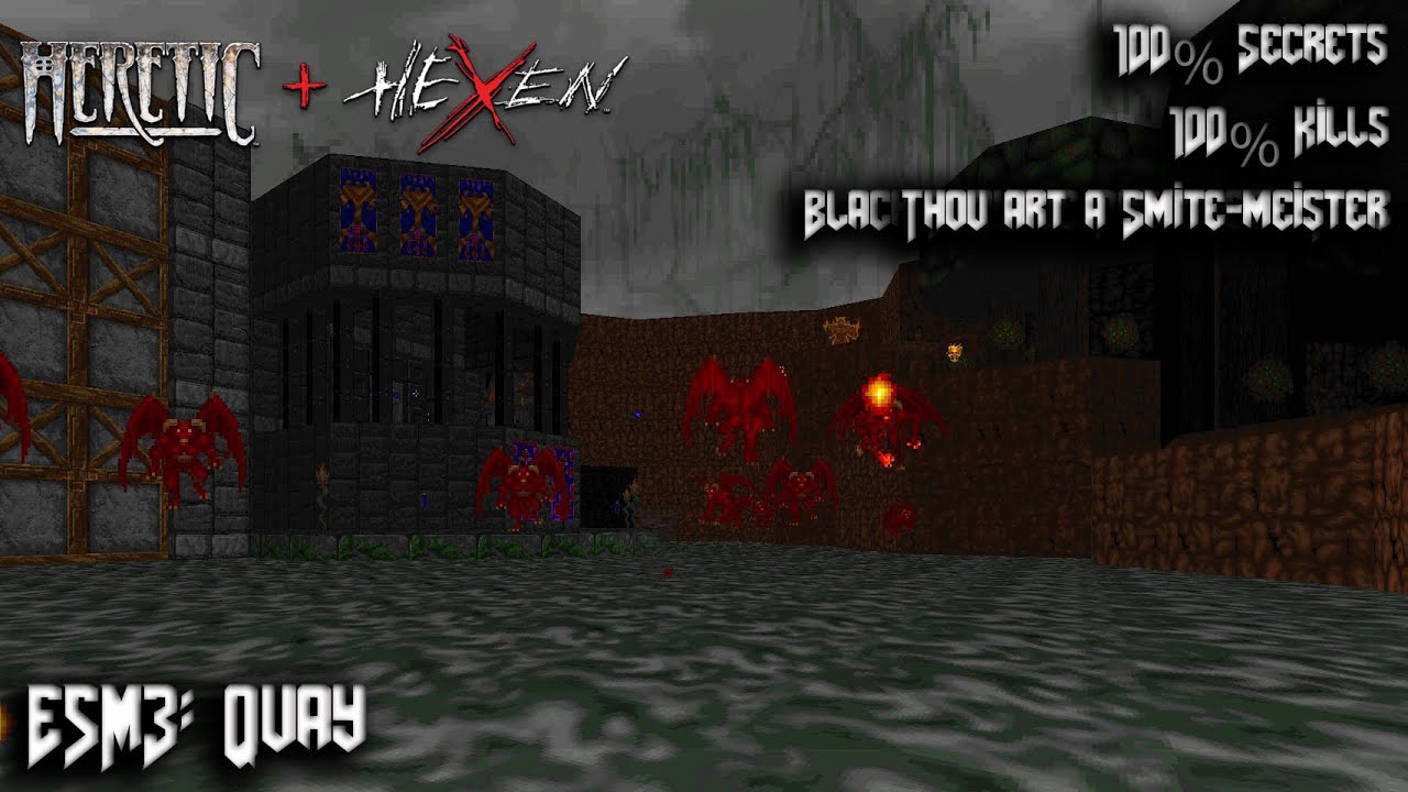Heretic + Hexen - Episode 5 The Stagnant Demesne : E5M3 Quay - 100% Secrets