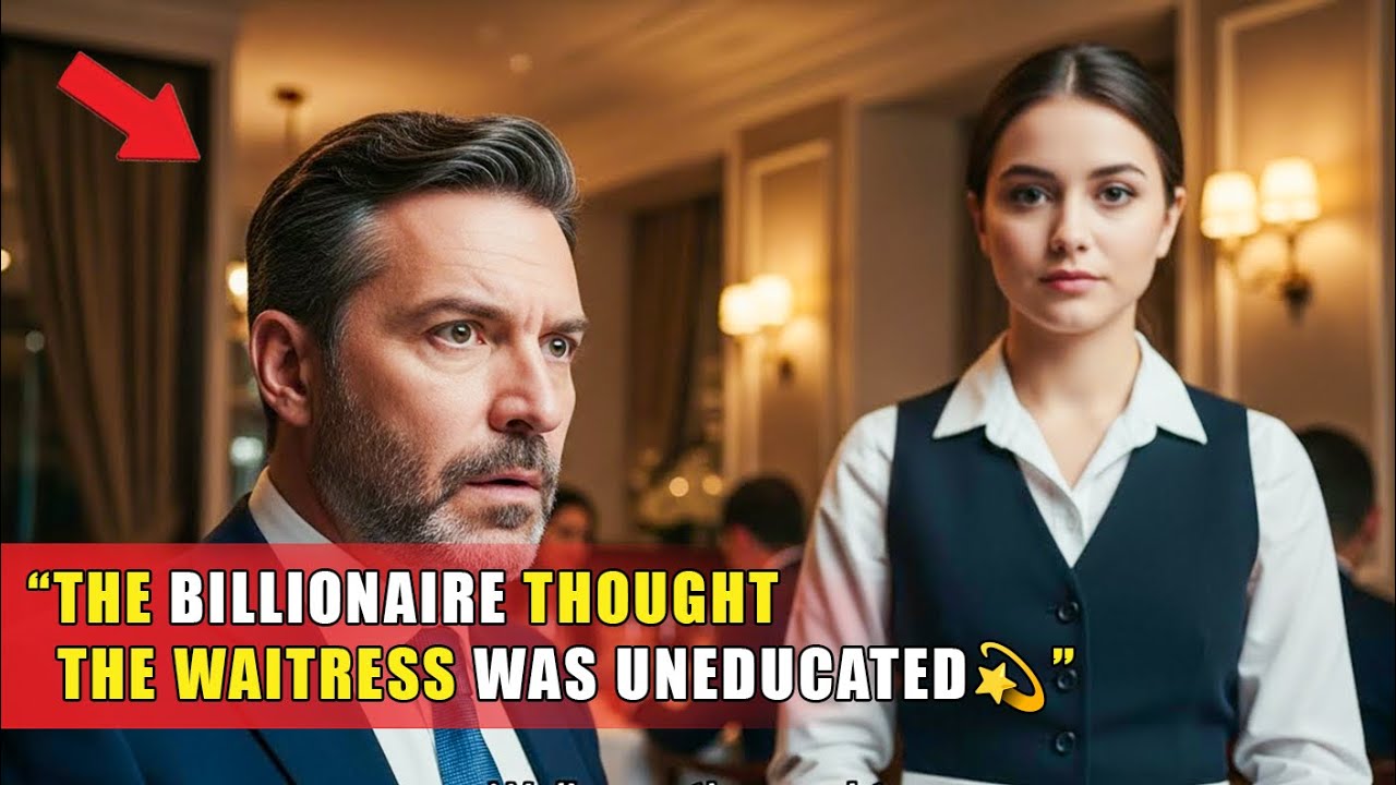 The Billionaire Thought the Waitress Was Uneducated — Her Words Silenced the Entire Room...!