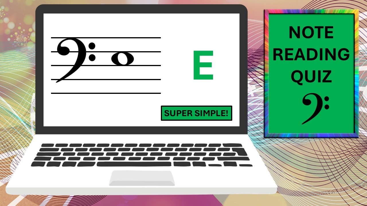 Easy Bass Clef Note Quiz - Name the Note - 12 Bass Clef Notes to name - can you name them all?