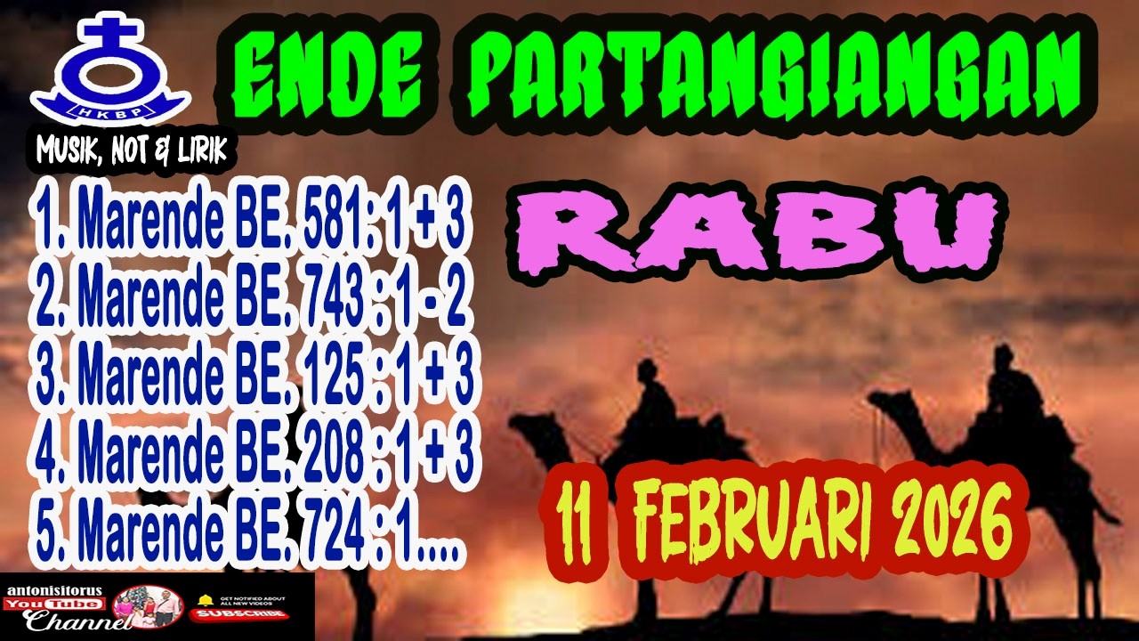 ENDE PARTANGIANGAN HKBP | 11 FEBRUARI 2026 | NOT ANGKA | KARAOKE |