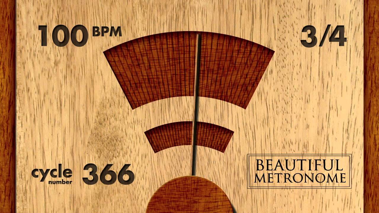 100 BPM 3/4 Wood Metronome HD
