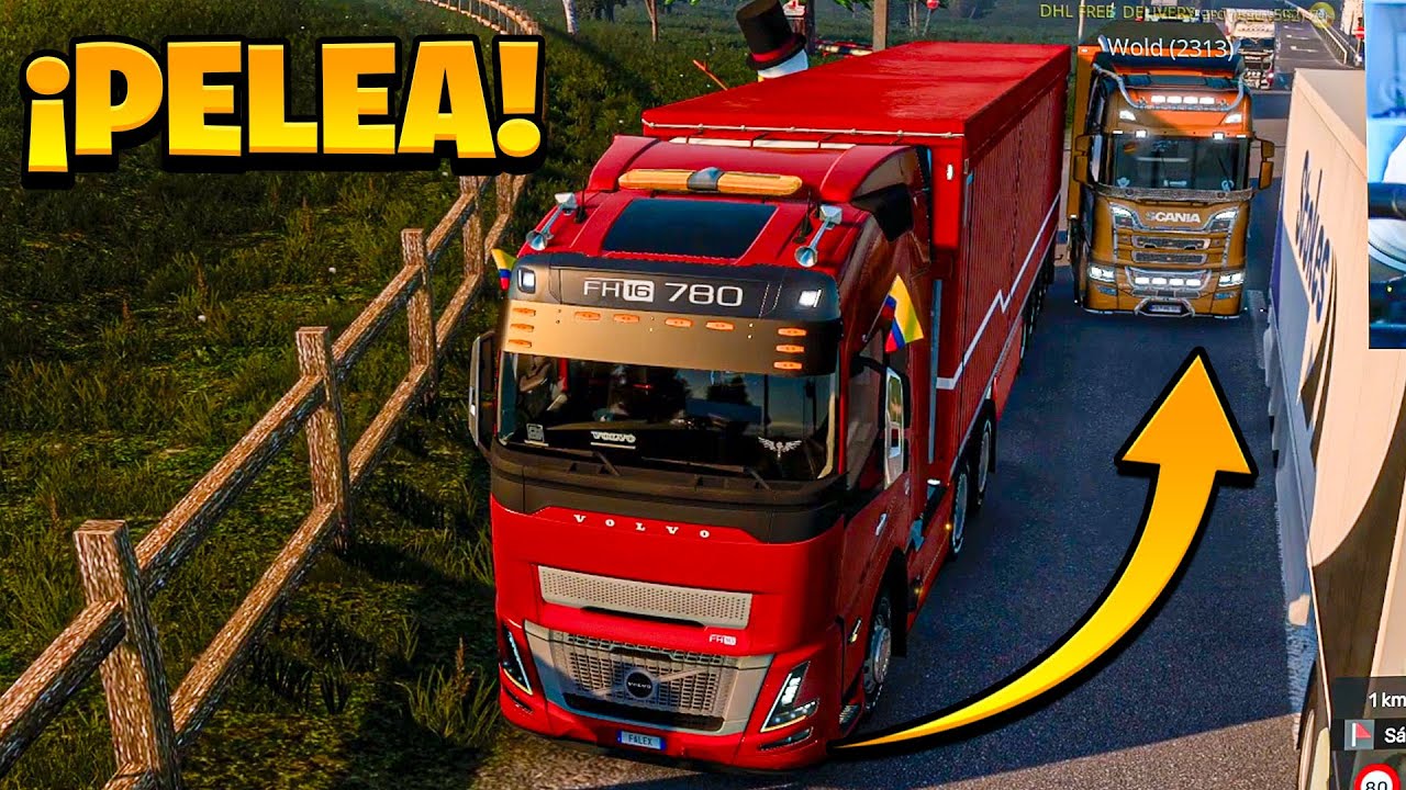 ¡ARMO PELEA EN LA RUTA DE LOS NOOBS! | Euro Truck Simulator 2
