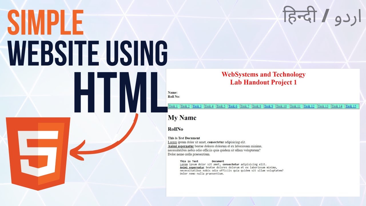 Create HTML website in Hindi | html se website kaise banaye in hindi | HTML code with harry