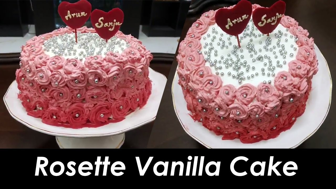 Vanilla Sponge Cake | Sponge Cake Basic Recipe | Simple Vanilla Cake Rosette Cake #hellodubaiah?