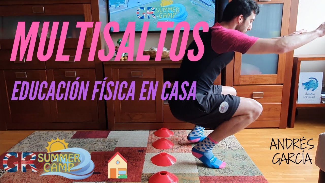 EDUCACIÓN FISICA EN CASA 🦸  Ejercicios de SALTOS para niños