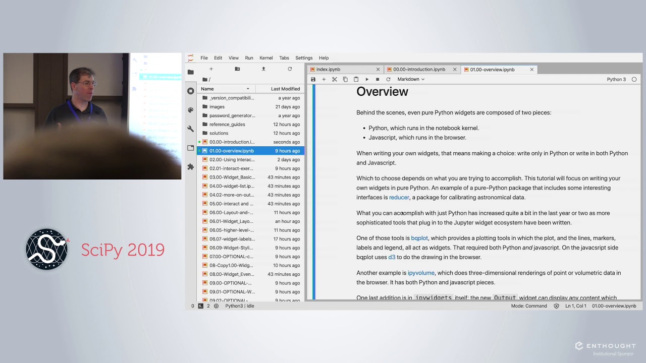The Jupyter Interactive Widget Ecosystem | Scipy 2019 Tutorial | Breddels, Craig, Grout, Renou