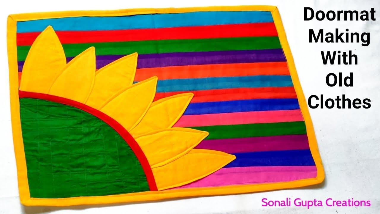 Doormat Making At Home With Old Clothes/Super Easy Doormat Idea/Paydan Banane Ka Tarika/Door mat/Rug