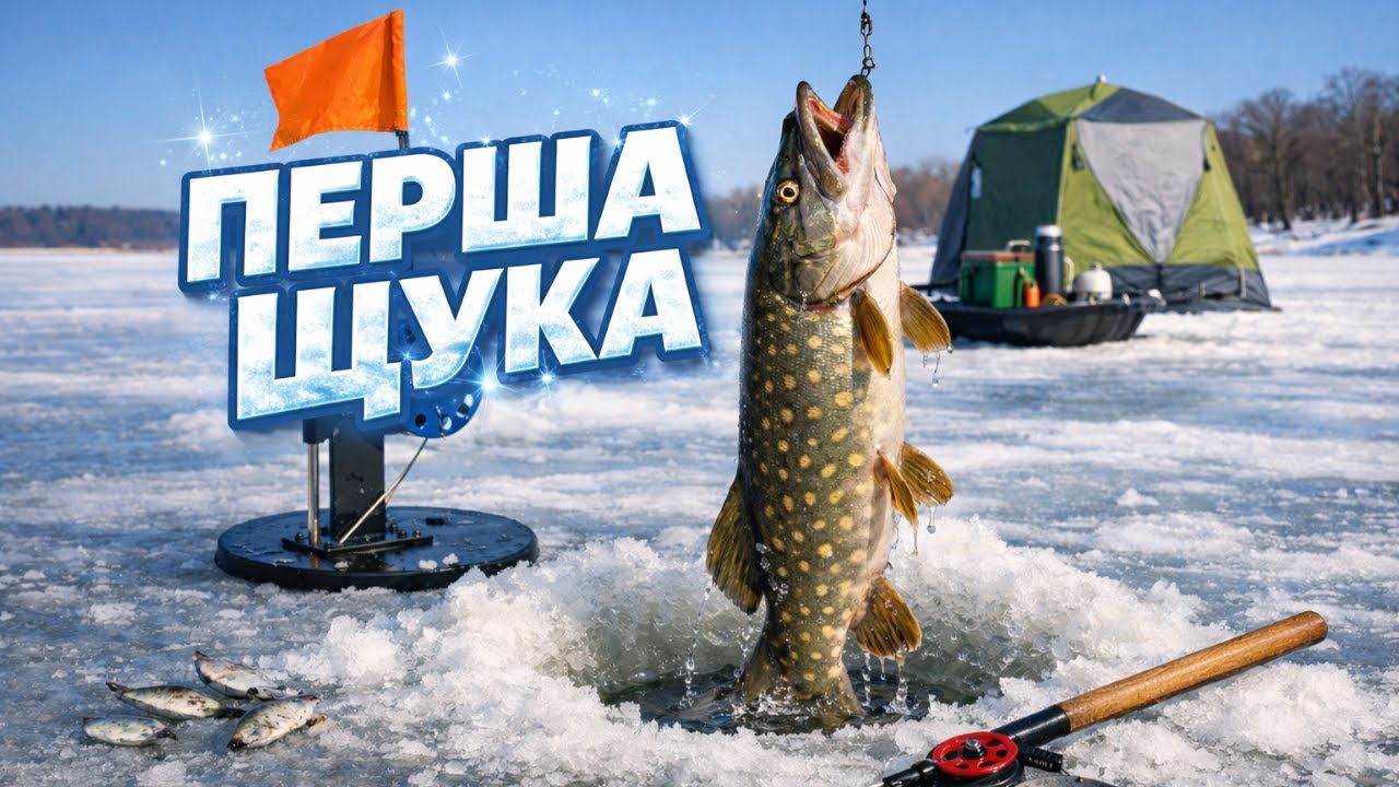 Ловля щуки на жерлиці взимку | Реальні покльовки 2026