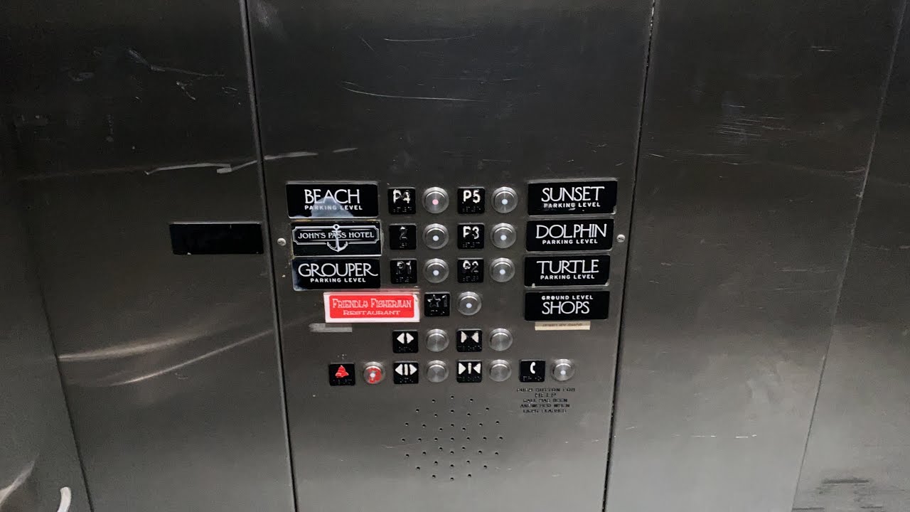 Schindler 400A MRL Traction Elevator #2 - John’s Pass Boardwalk Parking Garage - Madeira Beach, FL