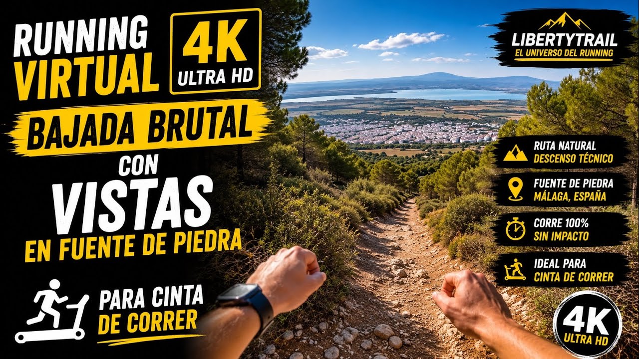 Virtual Running 4K – Fuente de Piedra Scenic Loop | Music Run POV