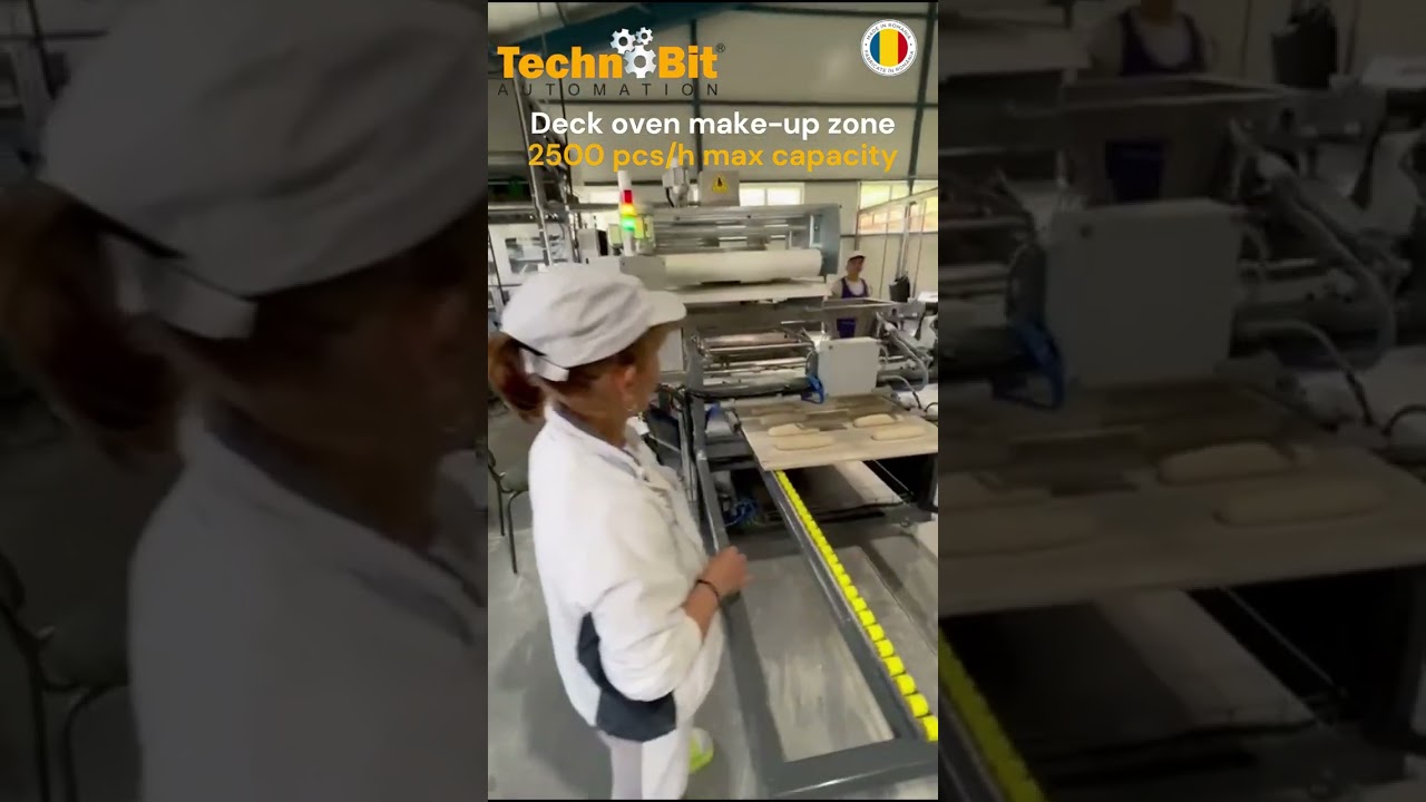 Deck oven 2500pcs/h max make-up zone
