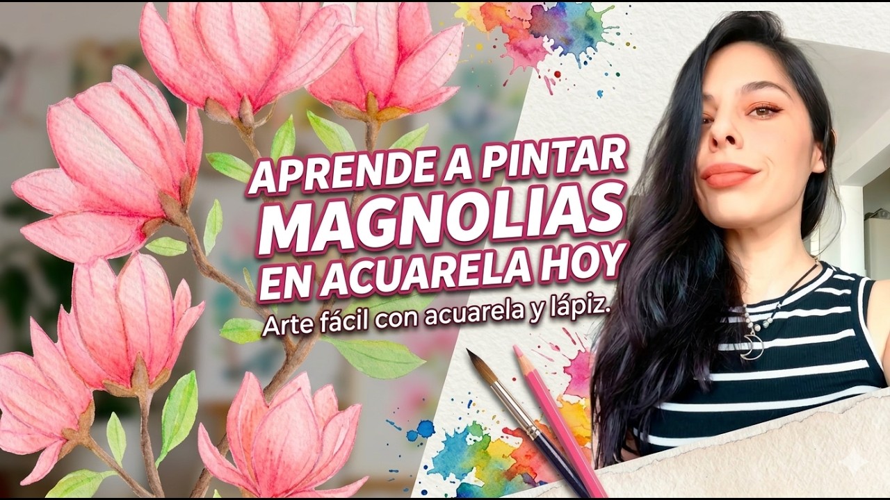 Magnolias | acuarela paso a paso