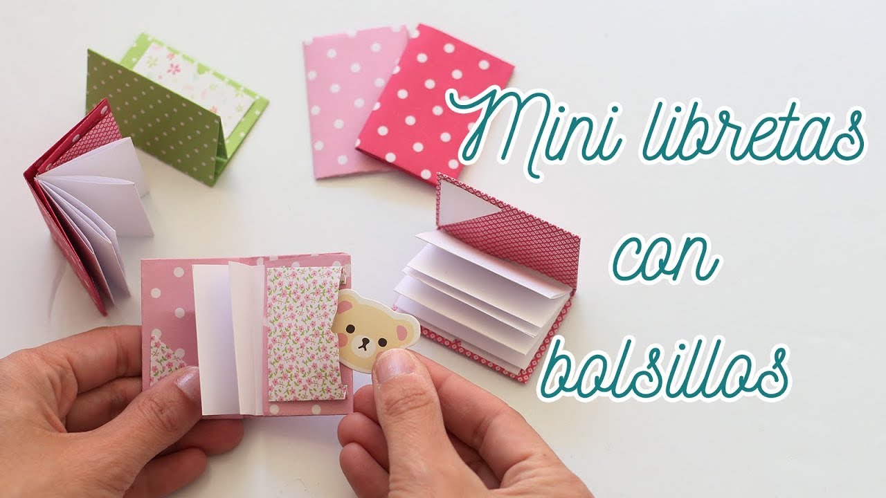 Mini libretas con bolsillos - DIY Manualidades fáciles