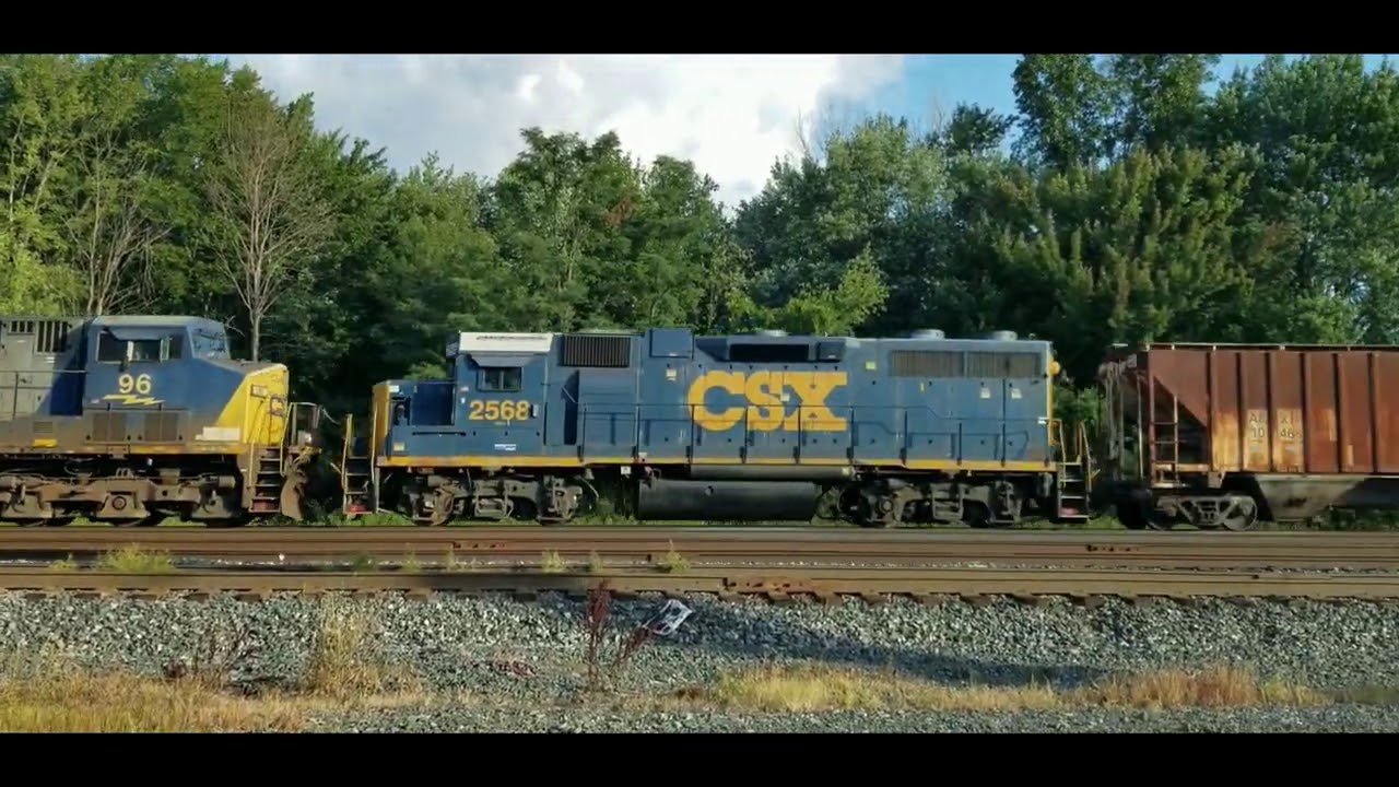 Chasing a Fast Train and Big CSX and NS Freight Trains
