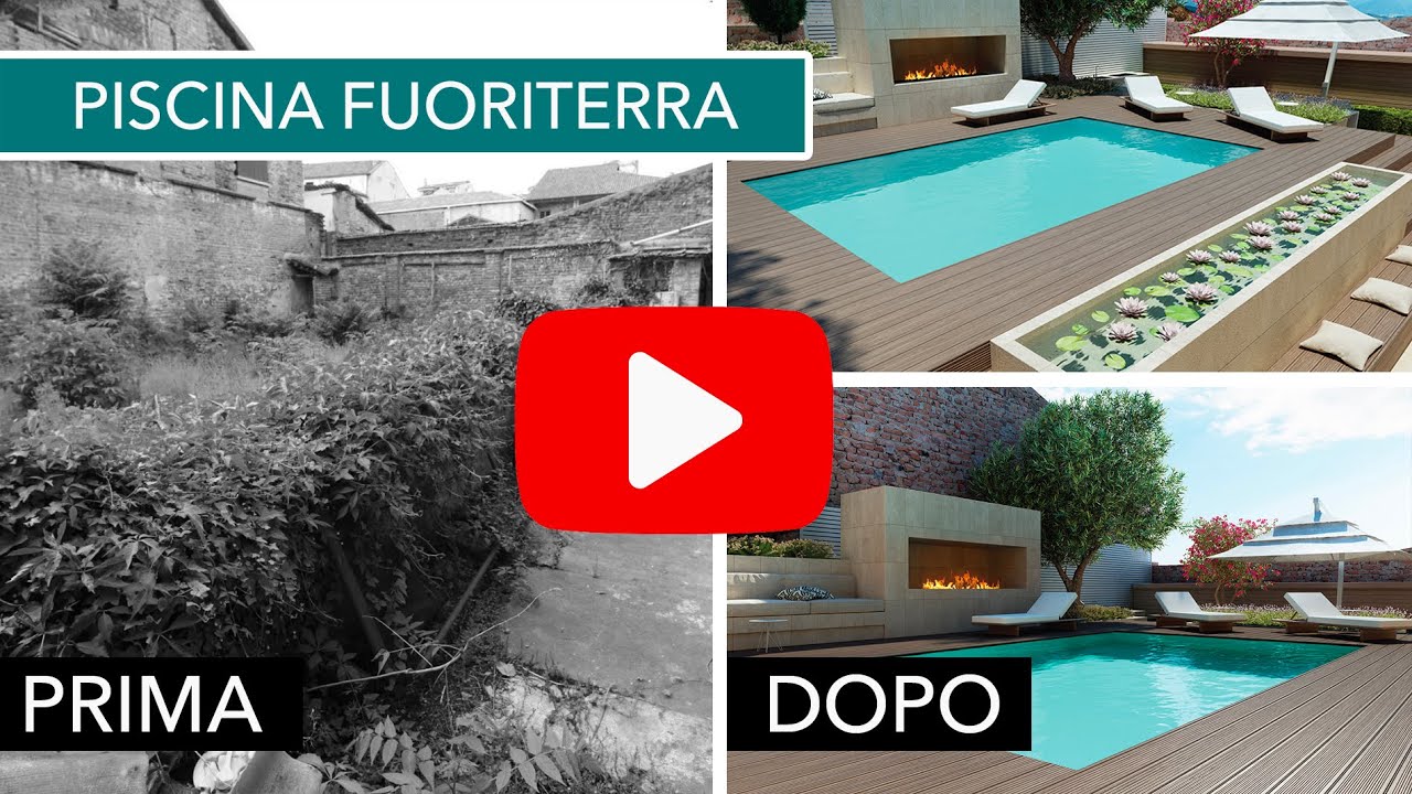 Piscina fuoriterra - progettazione giardino