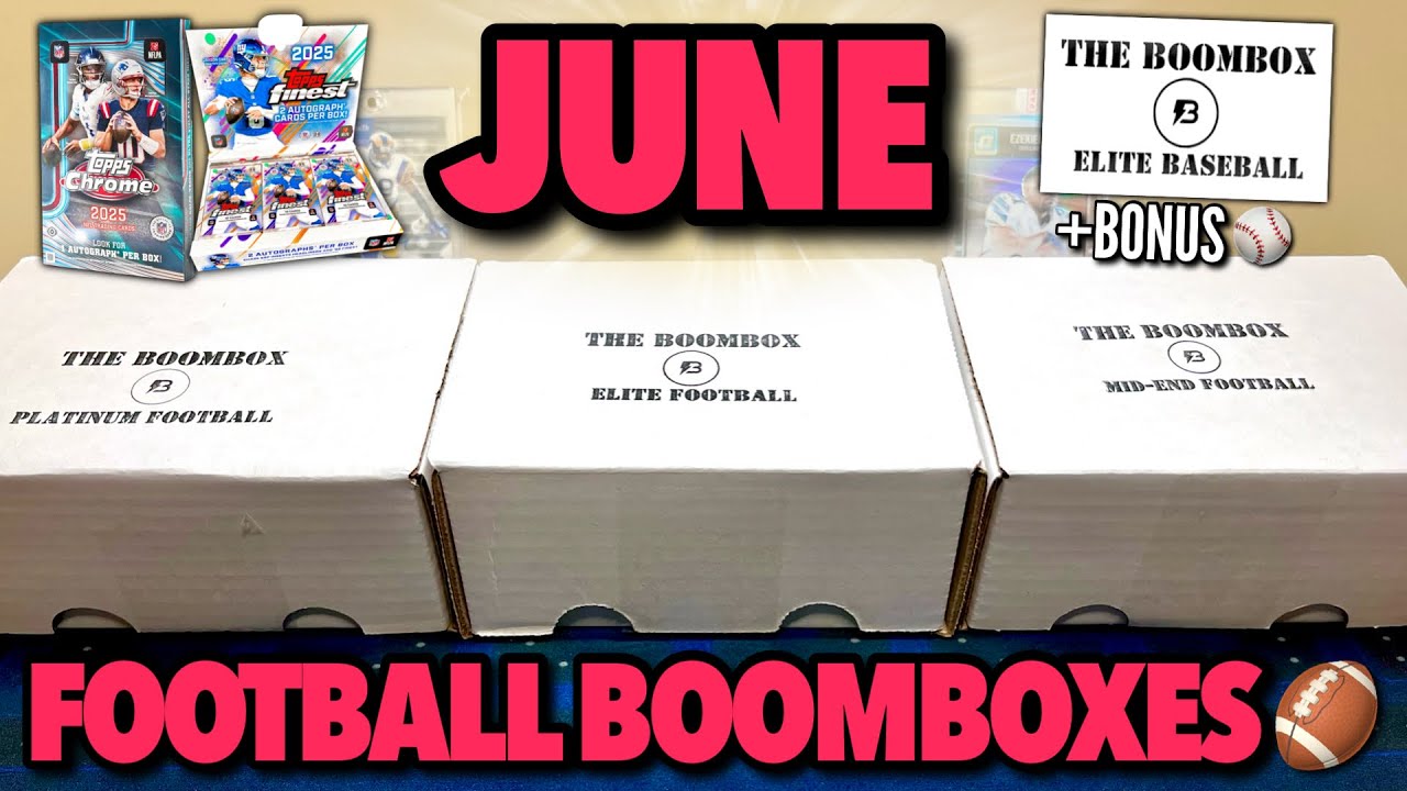 All the BIGGEST CHROME packs! 🏈⚾️ June's Elite, Platinum, & Mid-End Football Boomboxes