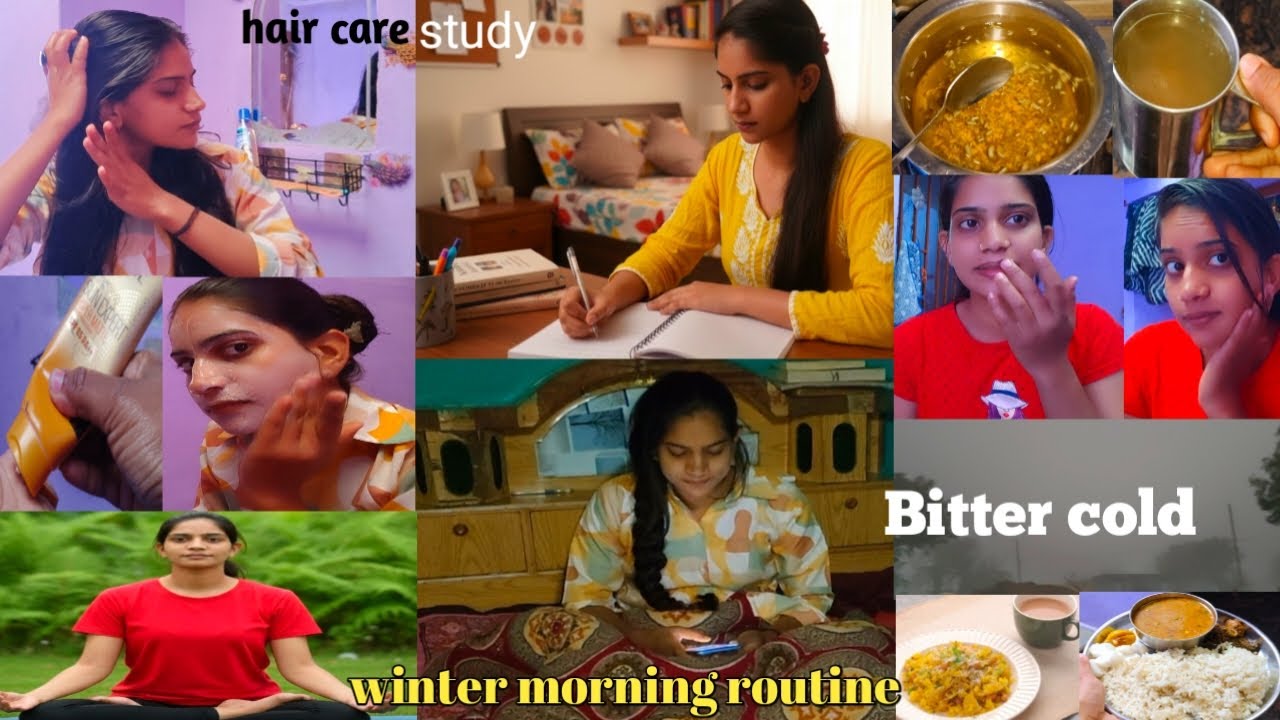 6 AM WINTER MORNING ROUTINE 🧘Realistic, Simple Productive Habits, village lifestyle #winter#vlog