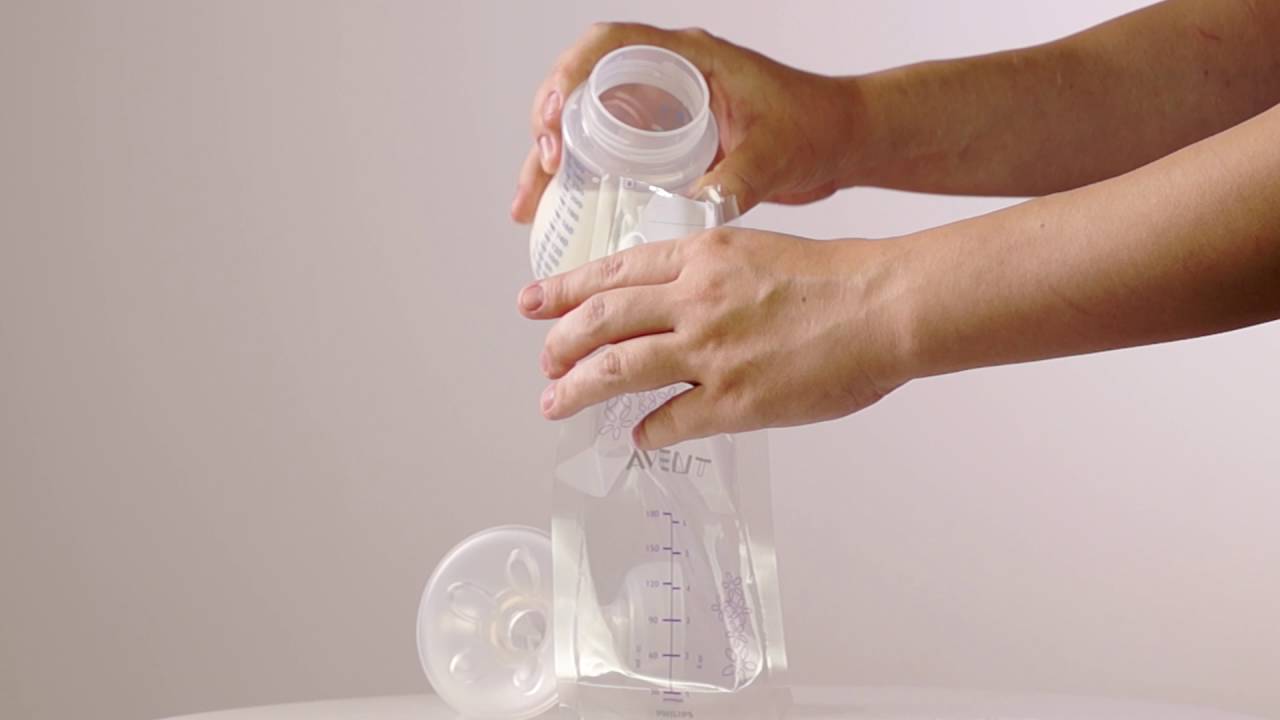 Pungi de pastrare a laptelui matern, Philips Avent