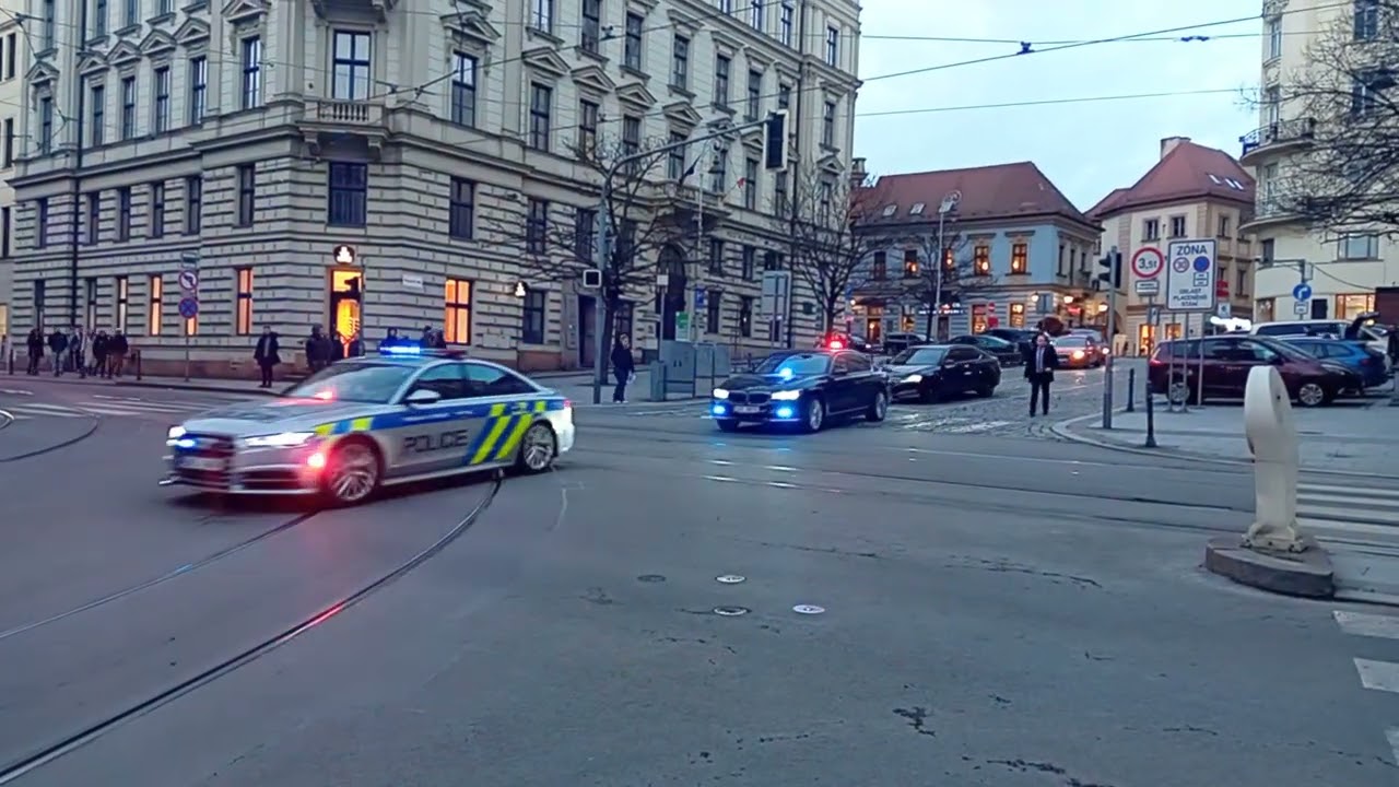 Odjezd Kostarické Delegace z Brna #policie #brno #DELEGAC