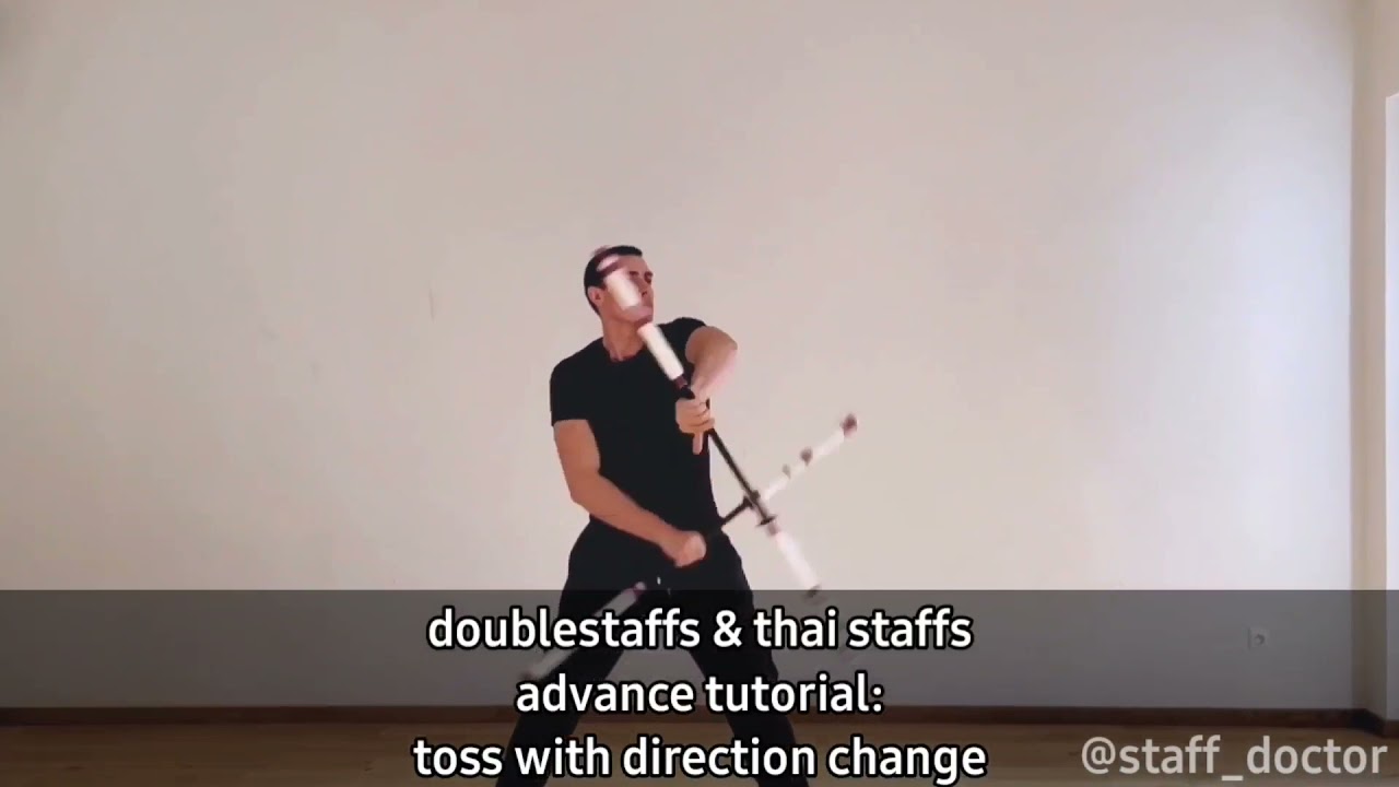 Doublestaffs spinning tutorial - Toss with direction change | Staff Doctor