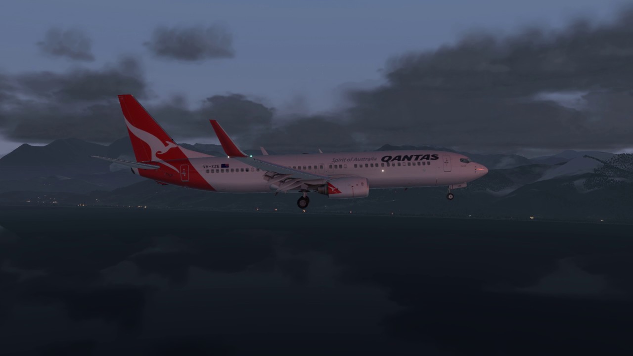 X plane 11 B738 atterrissage a Bejaia ALGERIE cross wind 25 kt