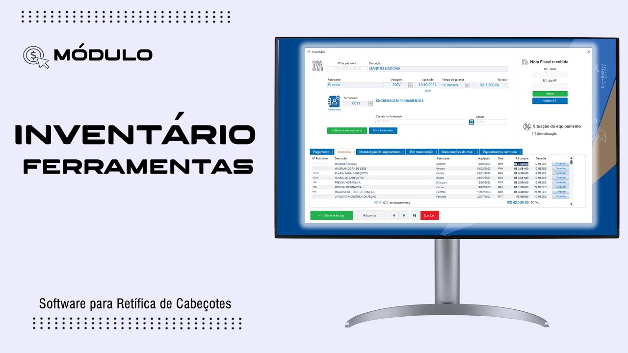 Retífica de Cabeçotes - Inventário