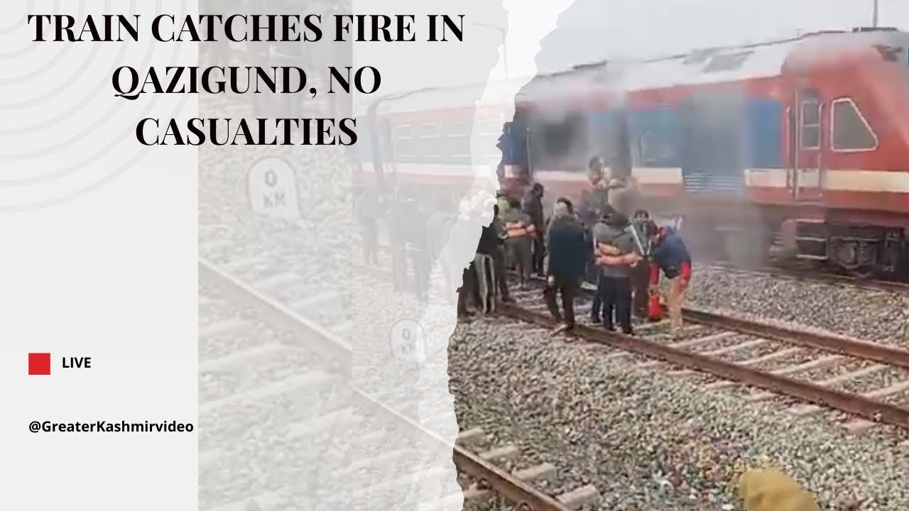 Train catches fire in Qazigund, no casualties
