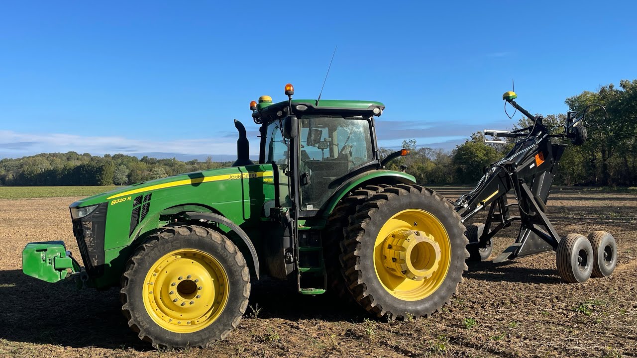 John Deere 8320R and Soil-Max Tile Plow #farmlife #drain #irrigation