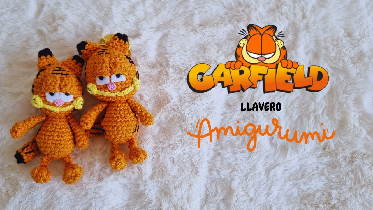 Garfield llavero amigurumi🍕🧶  | El Grillito Tejedor By Lily
