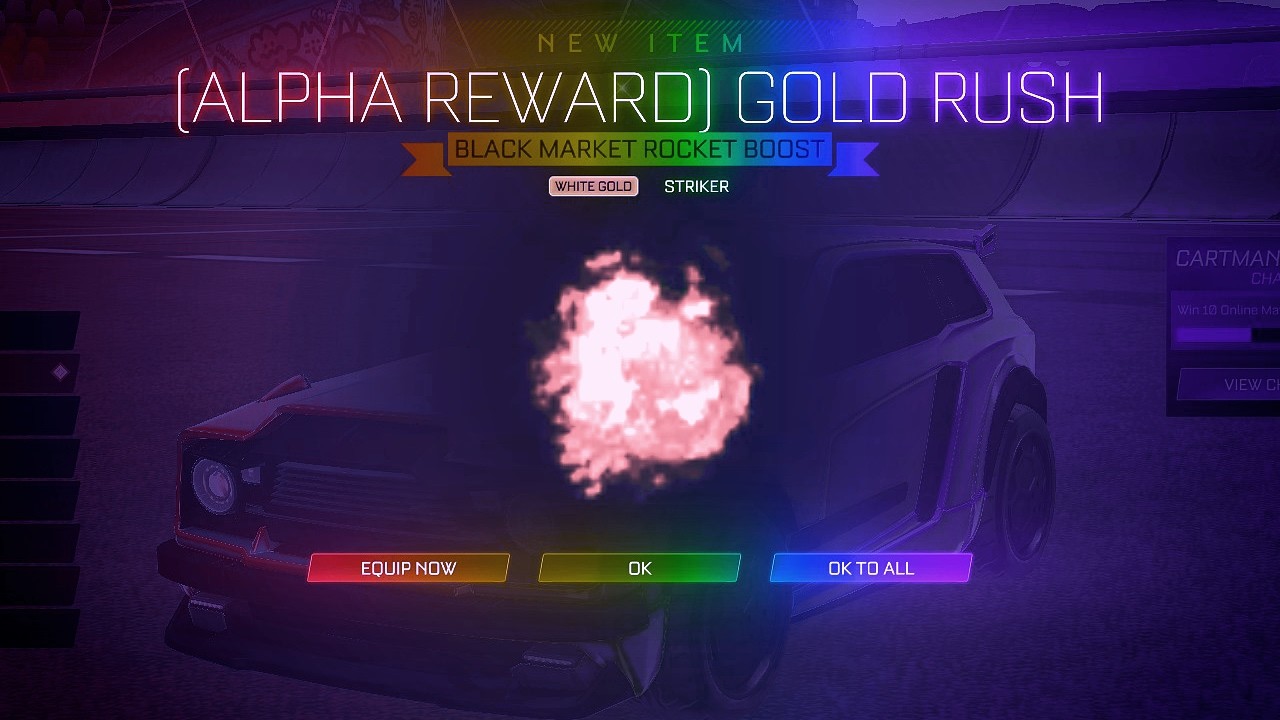 PLAYING ROCKET LEAGUE WITH THE WHITE GOLD ALPHA BOOST!