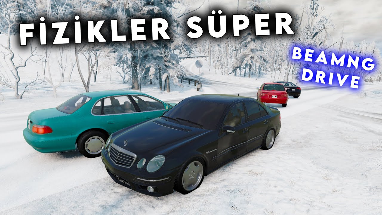 EN İYİ FİZİKLİ OYUN! (BeamNG.drive Mercedes Benz E-Class E-55 & Kar Modu)
