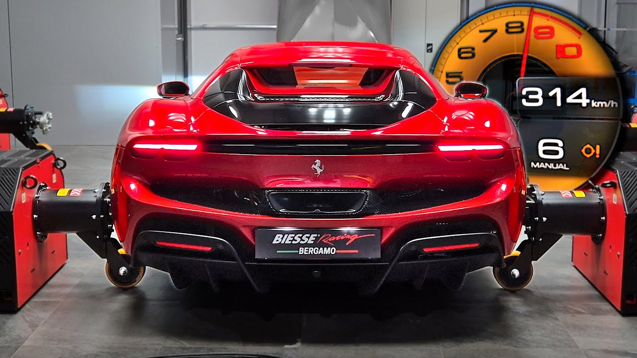 Ferrari 296 GTS with full Capristo exhaust hits the Hub-DYNO | 300+kmh Pulls, Sound & Test drive!