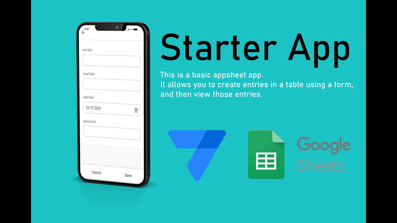 AppSheet Tutorial - Starter App | (2022) Convert Your Google Sheets into Apps #appsheet #lowcode