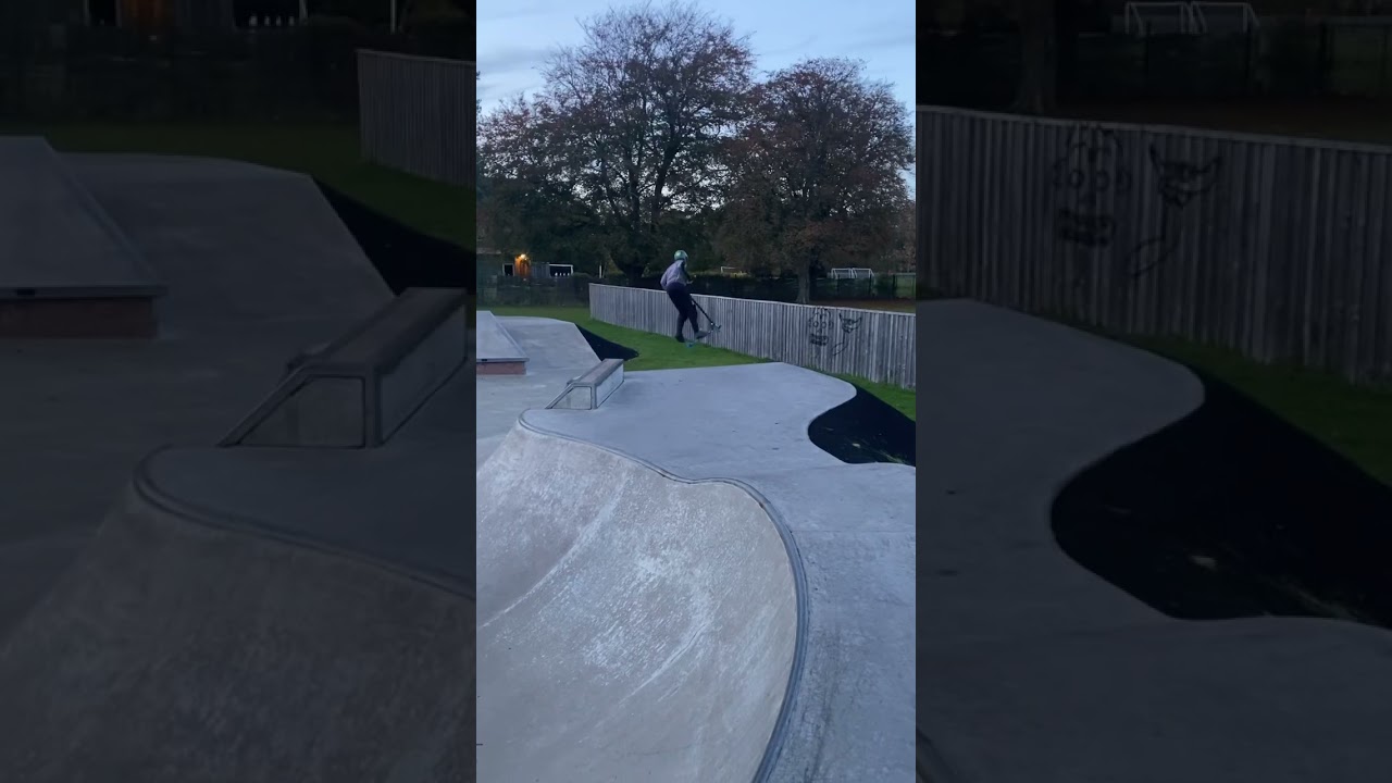 Almost 360 #scoot #scootering #skatepark #scootertricks #scooterkid #scooter #scooty #viral #shorts