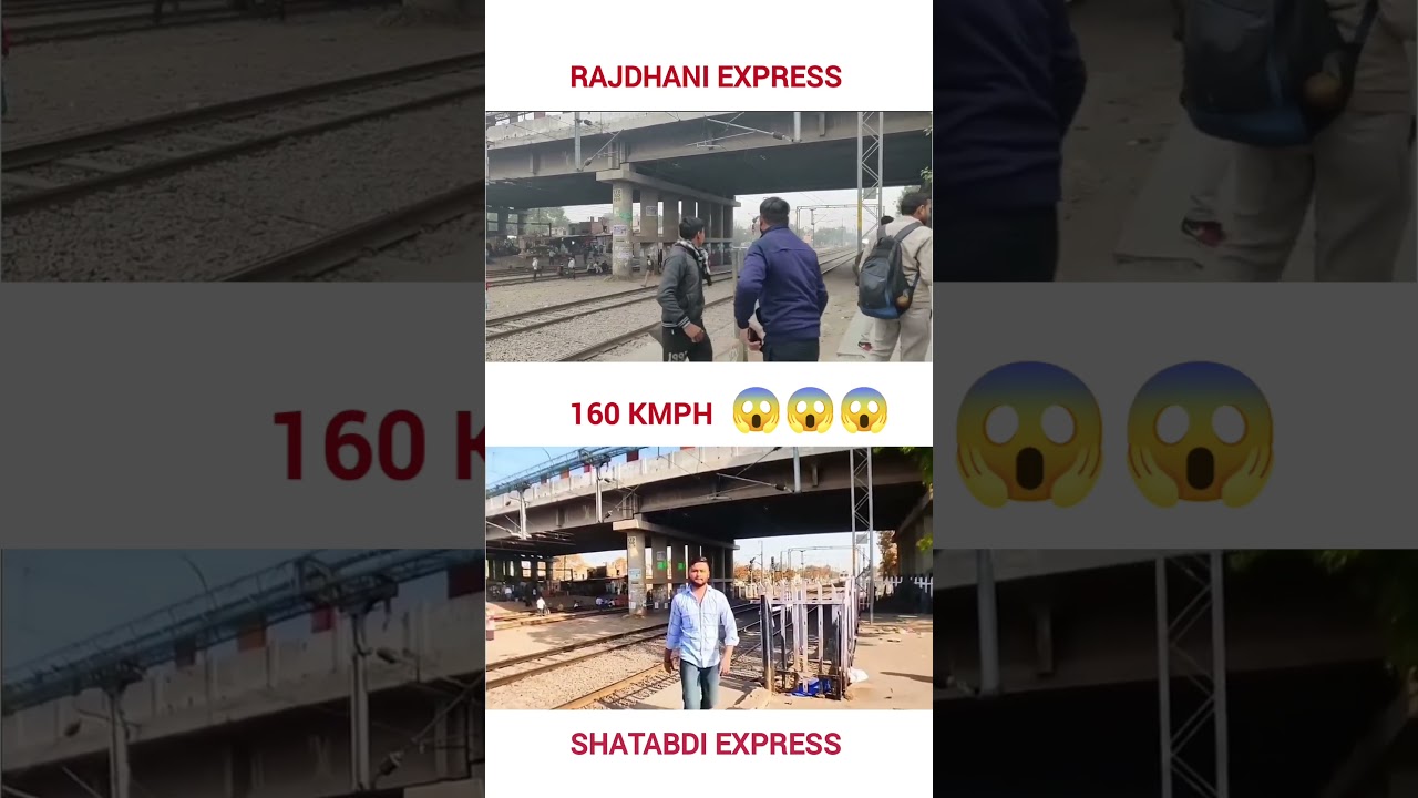 Rajdhani vs Shatabdi Express Powerful Express #shortvideo #indianrailways #trainvideo #shortvideos