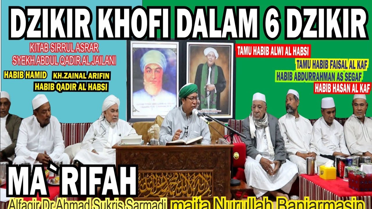 Syekh Abdul Qadir al Jailani 1524 DZIKIR KHOFI DALAM 6 DZIKIR MA'RIFAH,Dr.KH.Ahmad Sukris Sarmadi,