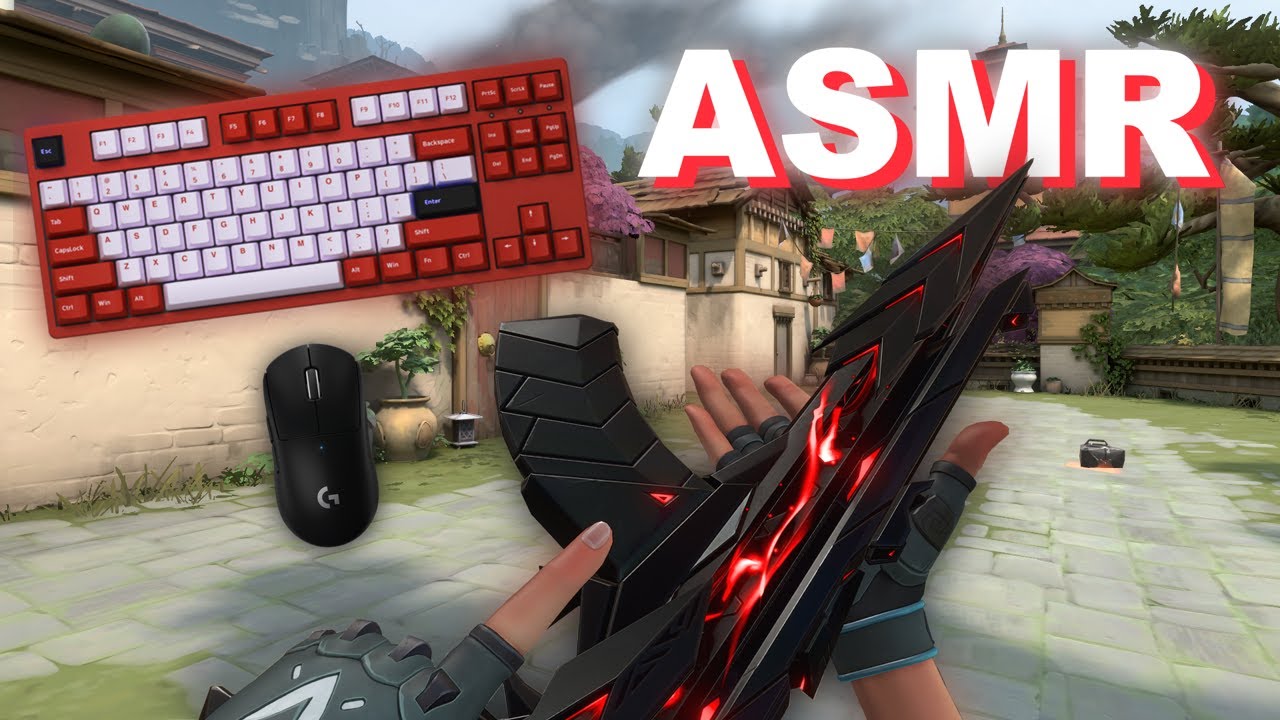 ASMR Gaming Valorant Keyboard Sounds & Whispering