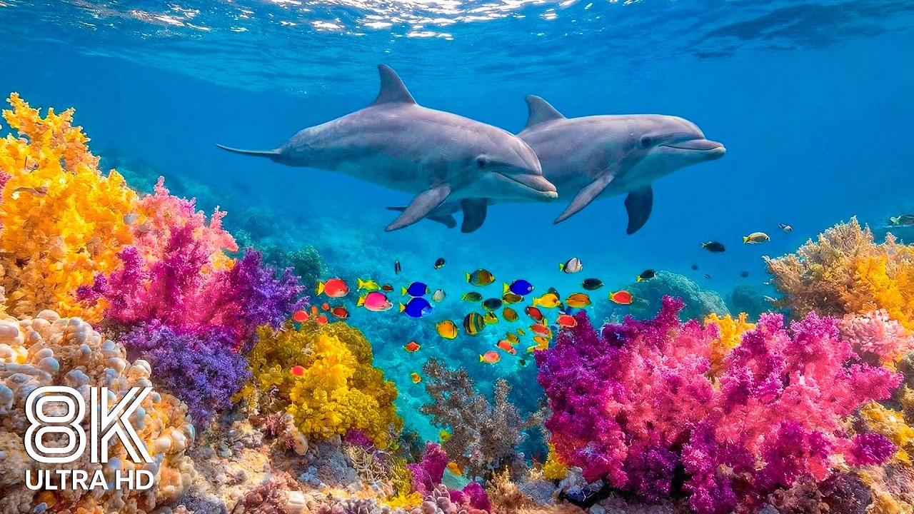 Marvel at the Ocean Wonders Aquarium 8K – Colorful Tropical Fish & Peaceful Ocean Ambience