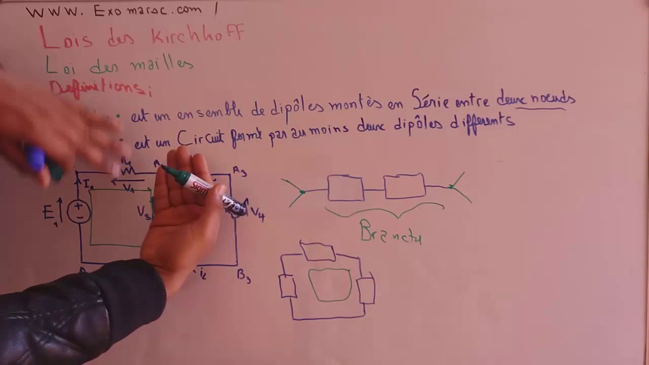Ep# 05 circuit électrique: Loi des mailles : définition mailles ( بالدارجة المغربية ) darija